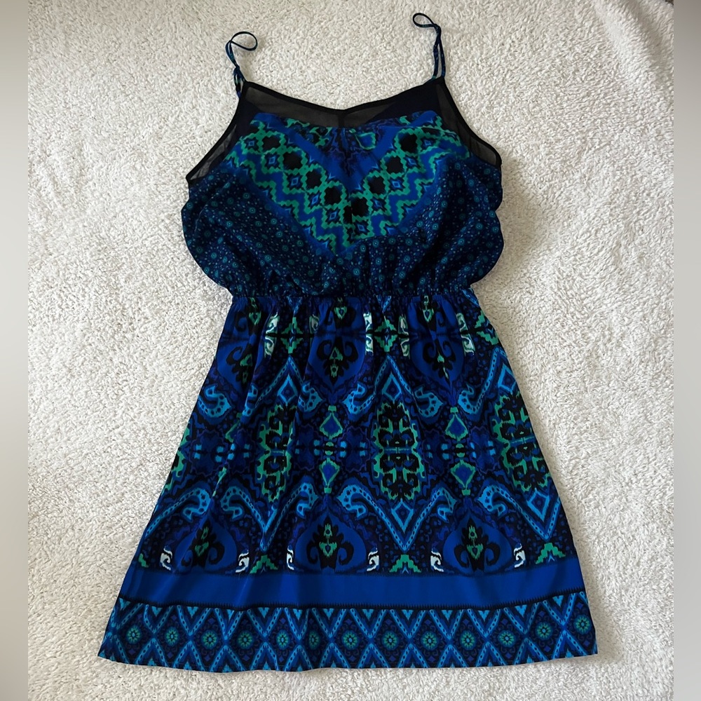EXPRESS Geometric Spaghetti Strap Dress